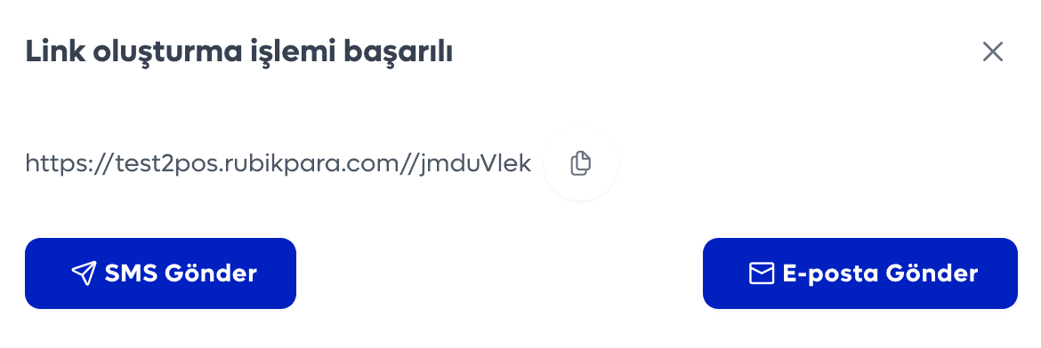 Link Oluşturma Başarılı